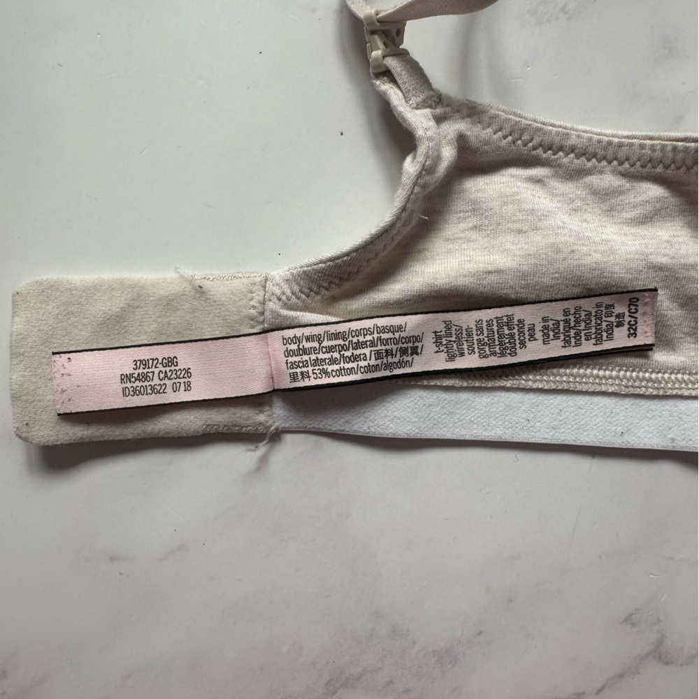 Victoria's Secret US 32C Light Beige T-Shirt Lightly Lined Wireless Bra - Picture 5 of 15